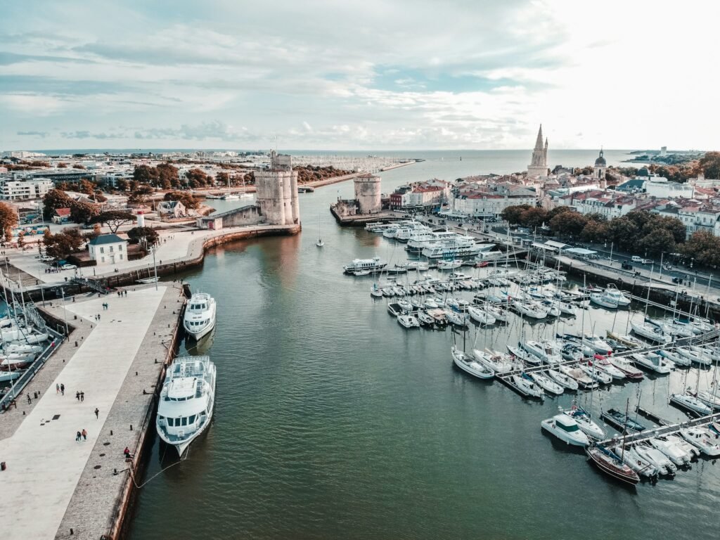 Vue aérienne du Vieux-Port de La Rochelle
